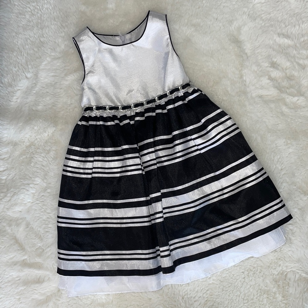 TODDLER black and white dress